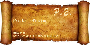 Peitz Efraim névjegykártya